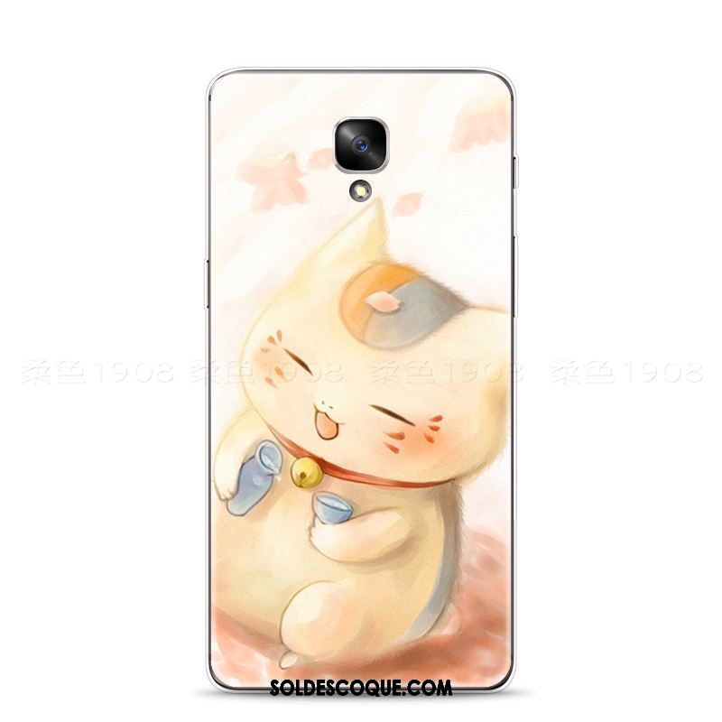 Coque Oneplus 3t Noir Chat Fluide Doux Téléphone Portable Dessin Animé Pas Cher