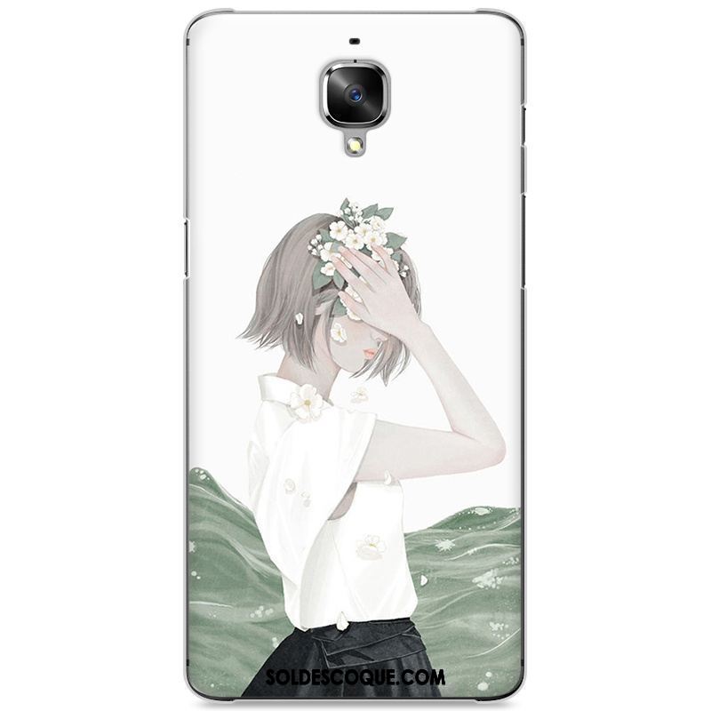 Coque Oneplus 3t Peinture Protection Difficile Étui Blanc En Vente