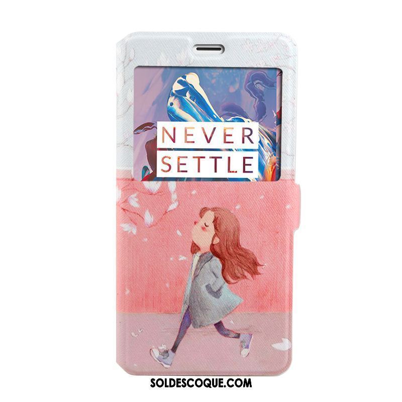 Coque Oneplus 3t Rose Protection Étui Incassable Étui En Cuir Pas Cher