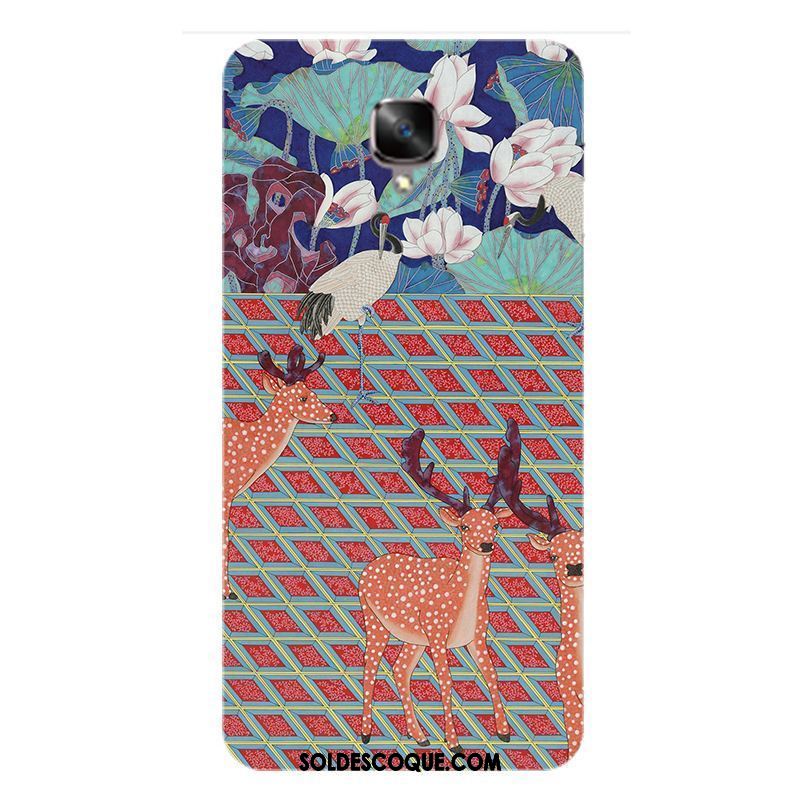 Coque Oneplus 3t Téléphone Portable Fleur Rayé Protection Vent En Vente