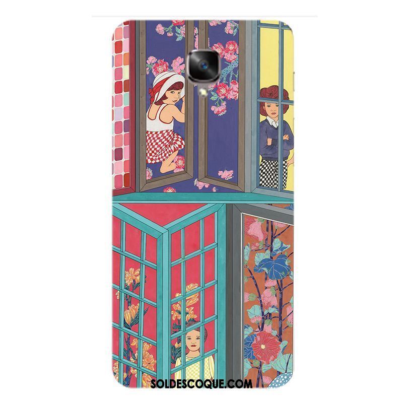 Coque Oneplus 3t Téléphone Portable Fleur Rayé Protection Vent En Vente