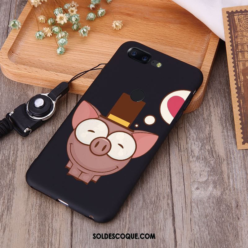 Coque Oneplus 5 Amoureux Dessin Animé Petit Gaufrage Noir France