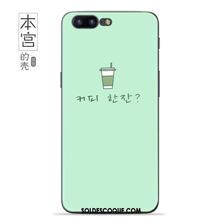 Coque Oneplus 5 Amoureux Noir Vert Silicone Téléphone Portable Pas Cher