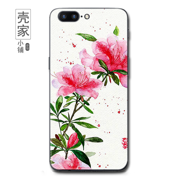 Coque Oneplus 5 Cœur Incassable Vert Fluide Doux Fleur Housse Soldes