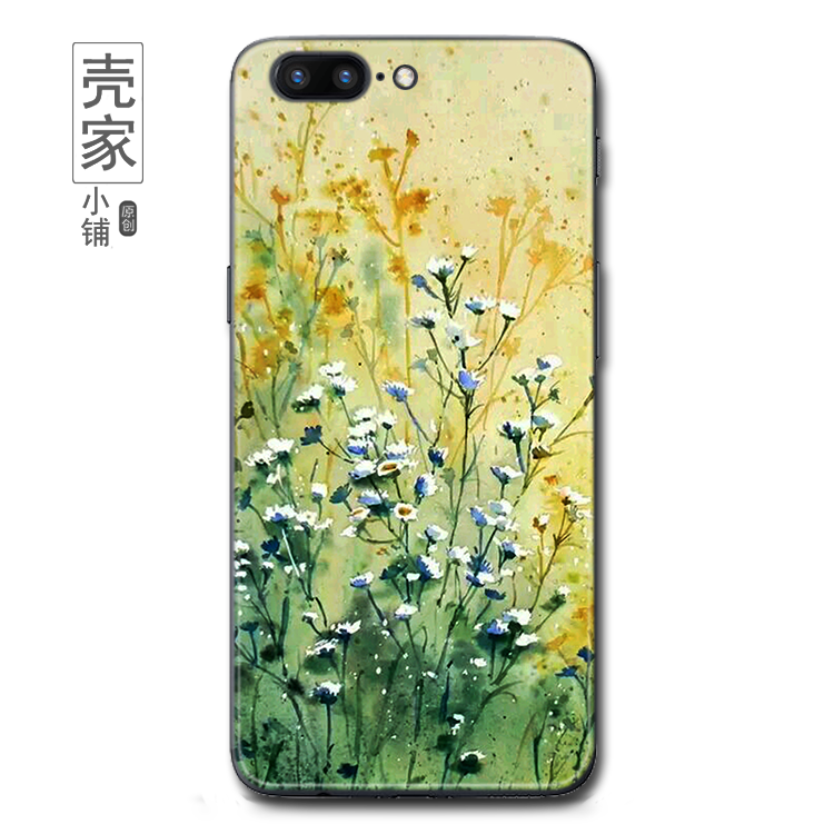 Coque Oneplus 5 Cœur Incassable Vert Fluide Doux Fleur Housse Soldes