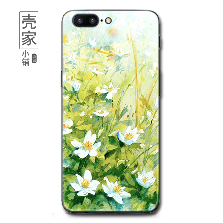 Coque Oneplus 5 Cœur Incassable Vert Fluide Doux Fleur Housse Soldes