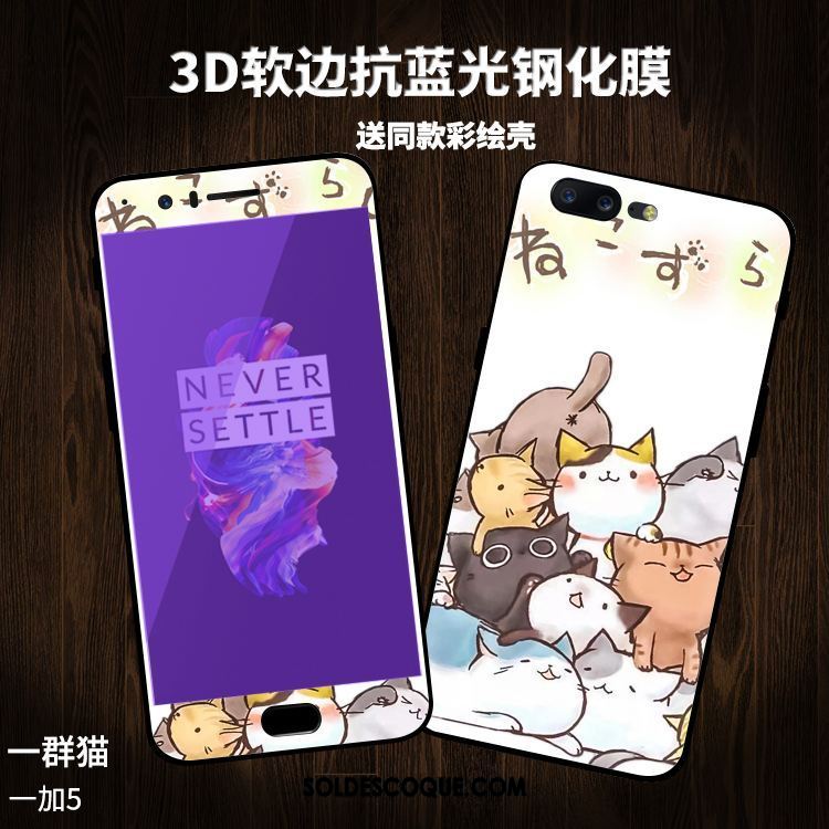 Coque Oneplus 5 Dessin Animé Téléphone Portable Membrane Rouge Protection Contre Les Explosions Housse En Ligne