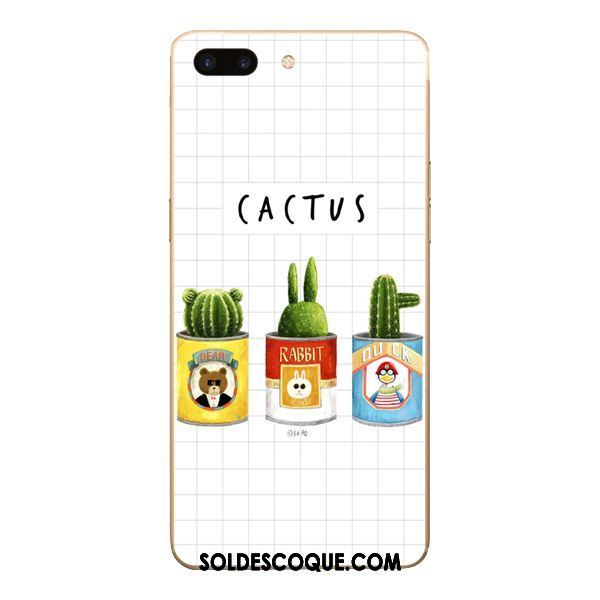 Coque Oneplus 5 Simple Vert Téléphone Portable Personnalité Étui Pas Cher