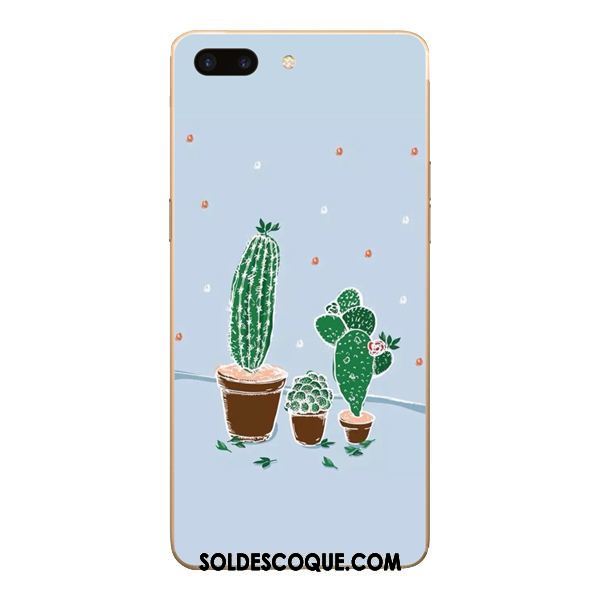 Coque Oneplus 5 Simple Vert Téléphone Portable Personnalité Étui Pas Cher