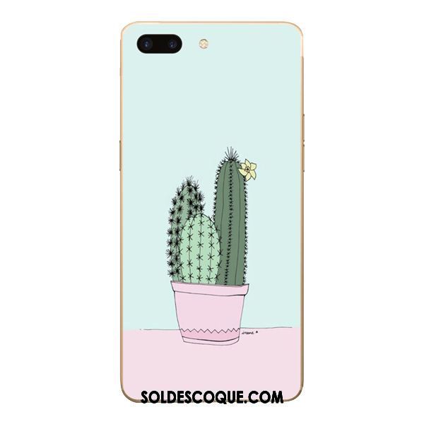 Coque Oneplus 5 Simple Vert Téléphone Portable Personnalité Étui Pas Cher