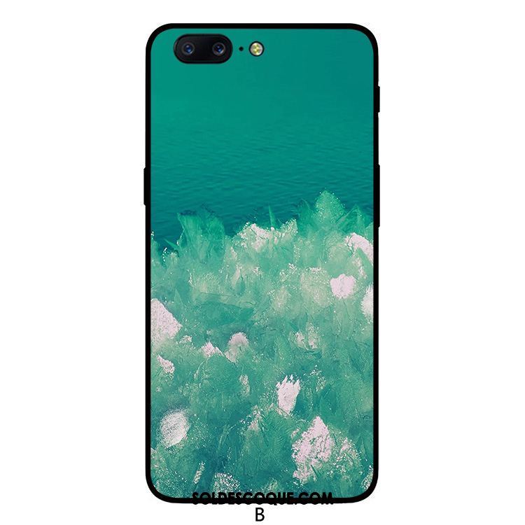 Coque Oneplus 5 Téléphone Portable Petite Marguerite Vert Fluide Doux Créatif En Vente