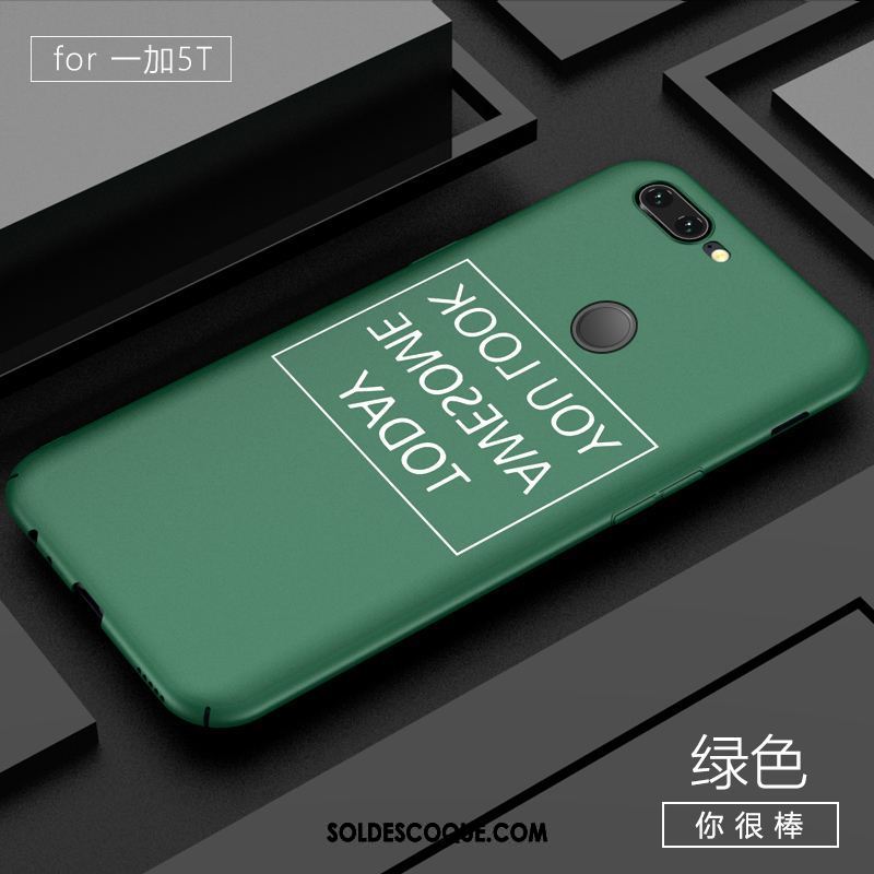 Coque Oneplus 5 Téléphone Portable Étui Silicone Dessin Animé Vert En Vente