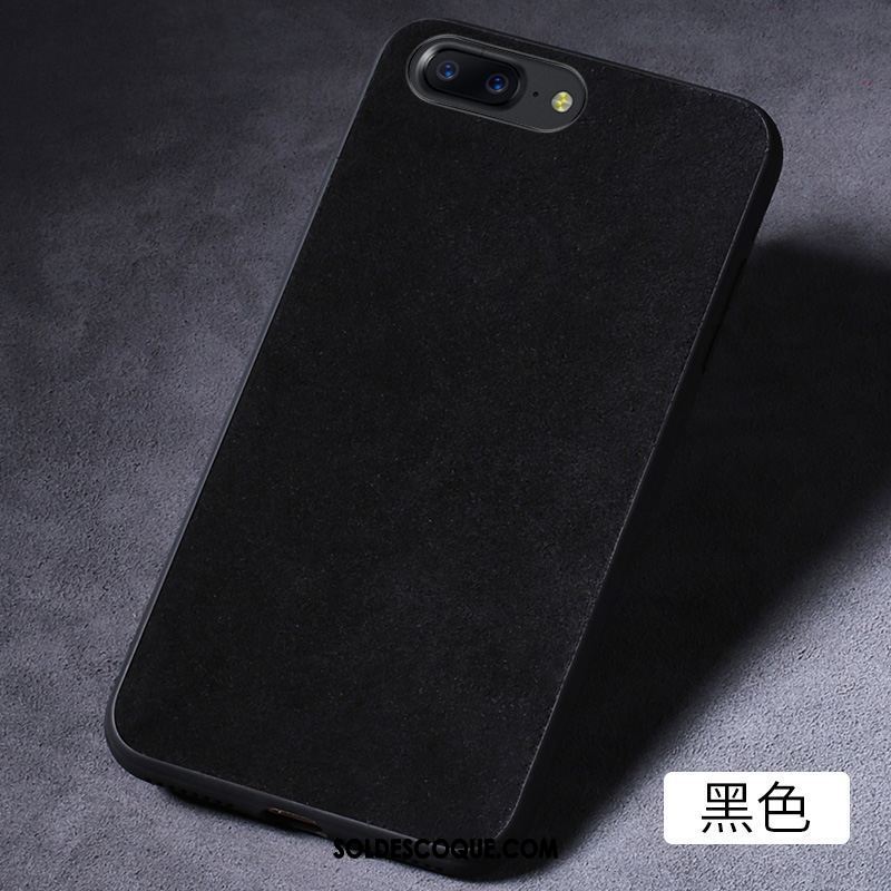 Coque Oneplus 5 Étui Créatif Téléphone Portable Noir Cuir Véritable En Vente