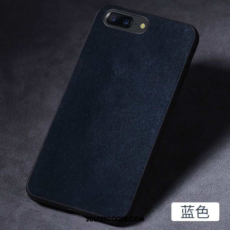 Coque Oneplus 5 Étui Créatif Téléphone Portable Noir Cuir Véritable En Vente