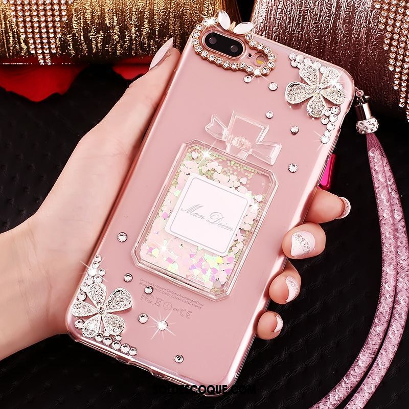 Coque Oneplus 5 Étui Quicksand Protection Rose Strass En Vente