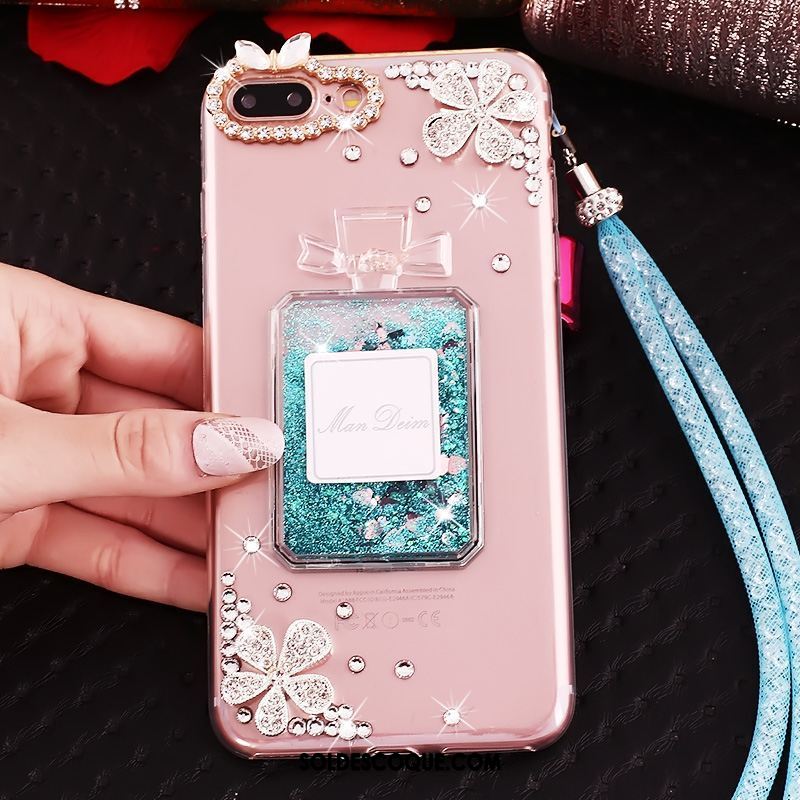 Coque Oneplus 5 Étui Quicksand Protection Rose Strass En Vente