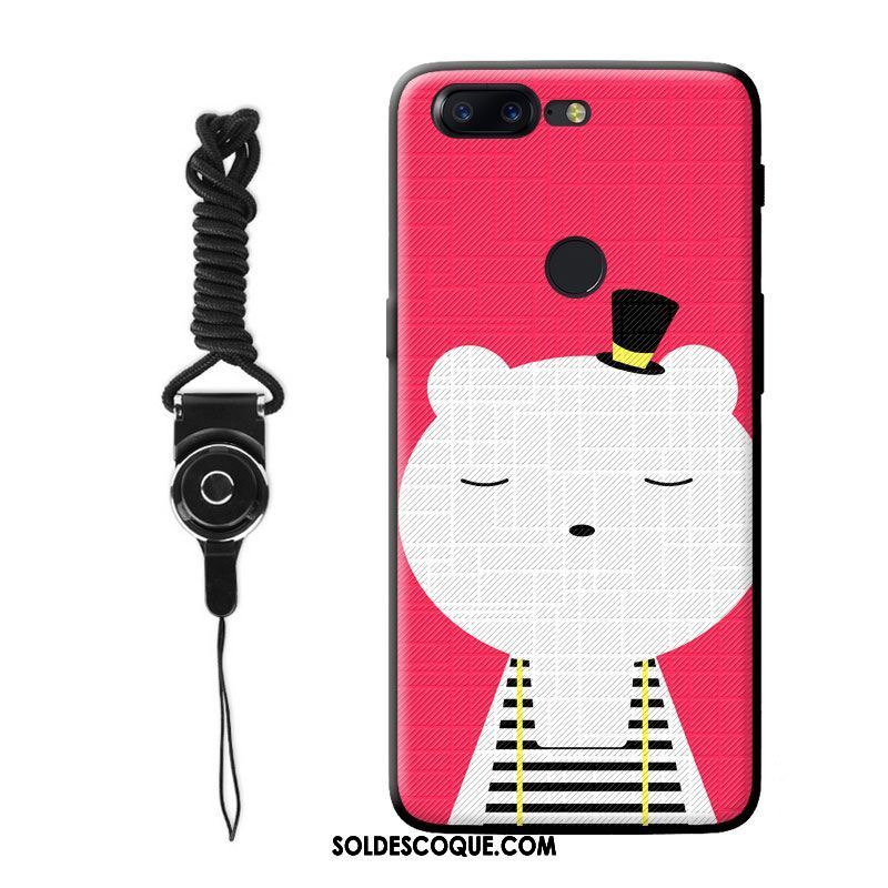 Coque Oneplus 5t Charmant Protection Créatif Lapin Rouge Pas Cher