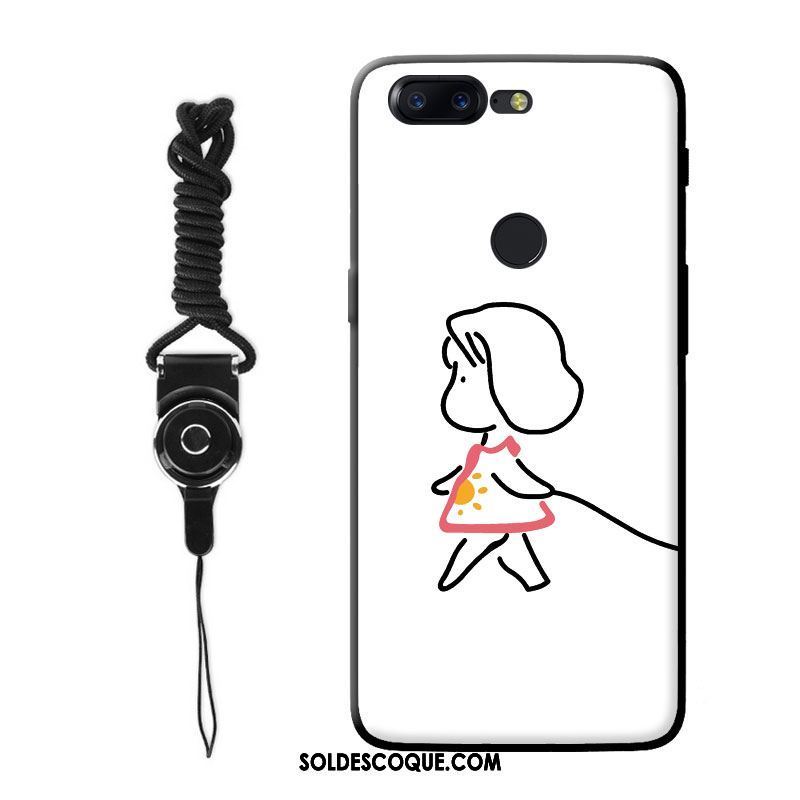 Coque Oneplus 5t Créatif Amoureux Téléphone Portable Blanc Personnalité Housse Soldes