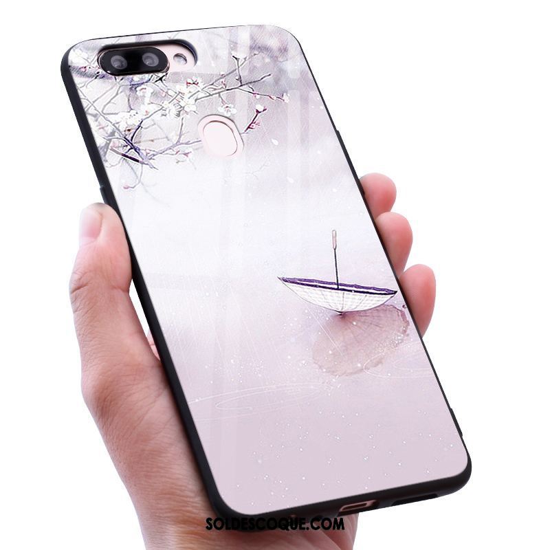 Coque Oneplus 5t Créatif Tendance Miroir Verre Trempé Bleu Housse Soldes