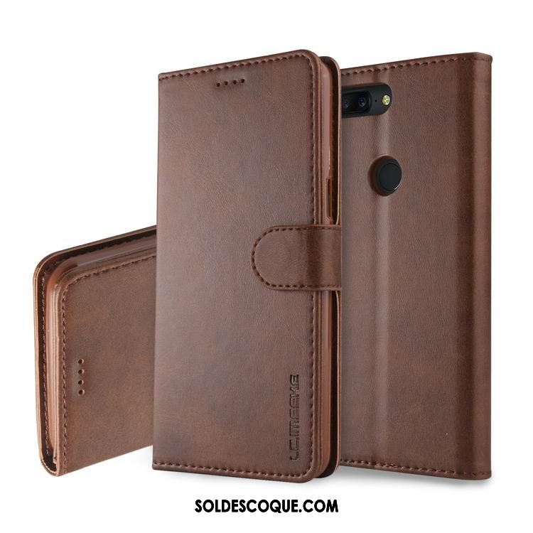 Coque Oneplus 5t Cuir Véritable Protection Étui Tout Compris Fluide Doux Pas Cher