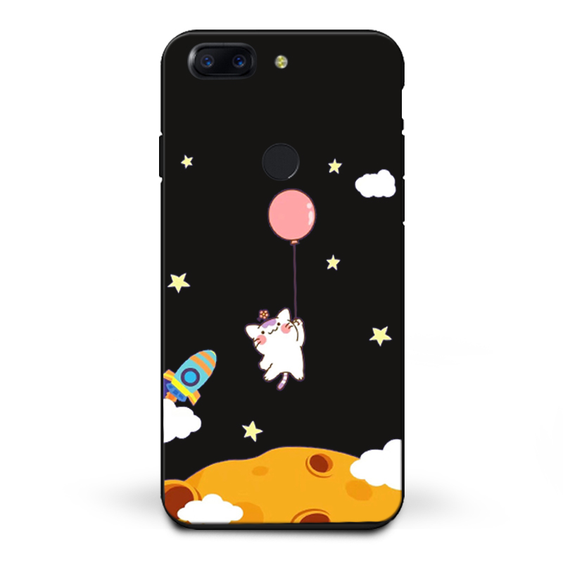 Coque Oneplus 5t Dessin Animé Créatif Téléphone Portable Chiens Noir Pas Cher