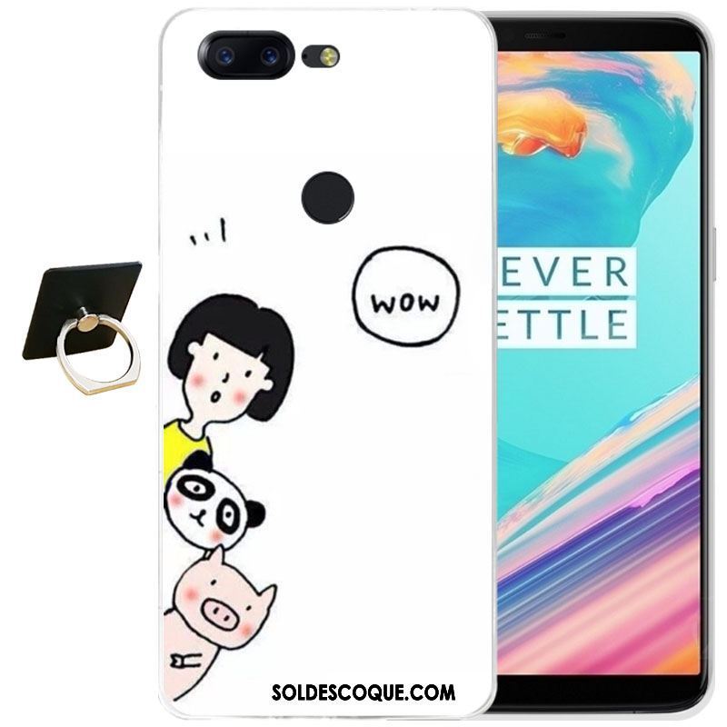 Coque Oneplus 5t Fluide Doux Silicone Étui Transparent Dessin Animé Pas Cher