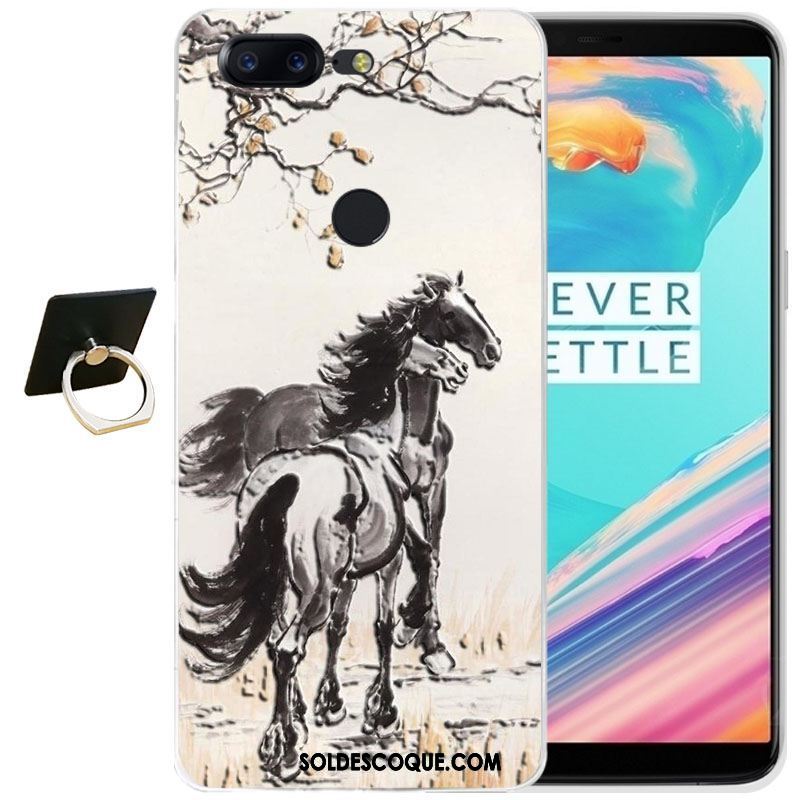 Coque Oneplus 5t Fluide Doux Silicone Étui Transparent Dessin Animé Pas Cher