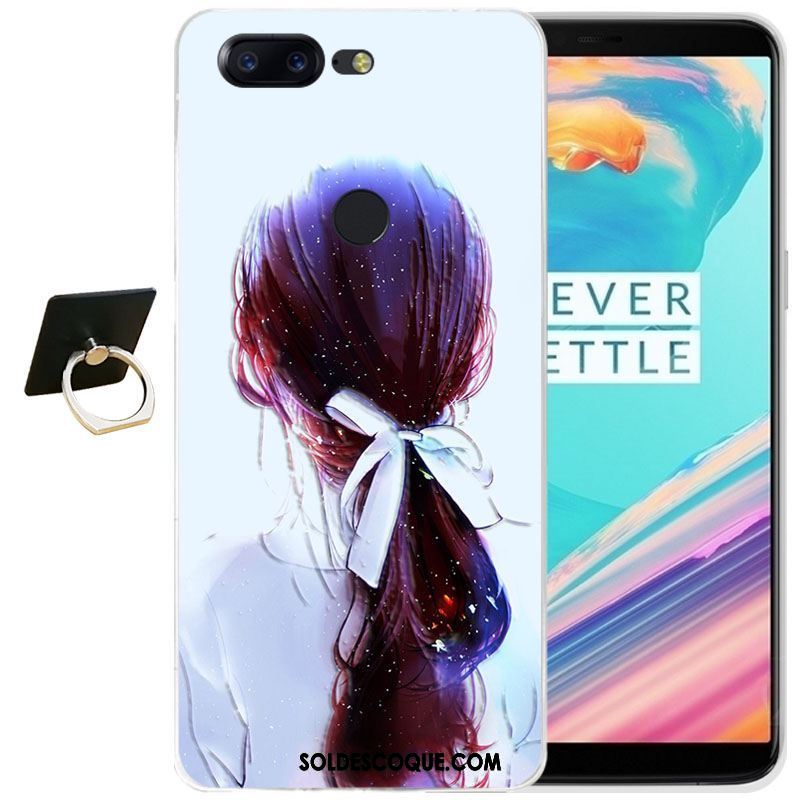 Coque Oneplus 5t Fluide Doux Silicone Étui Transparent Dessin Animé Pas Cher