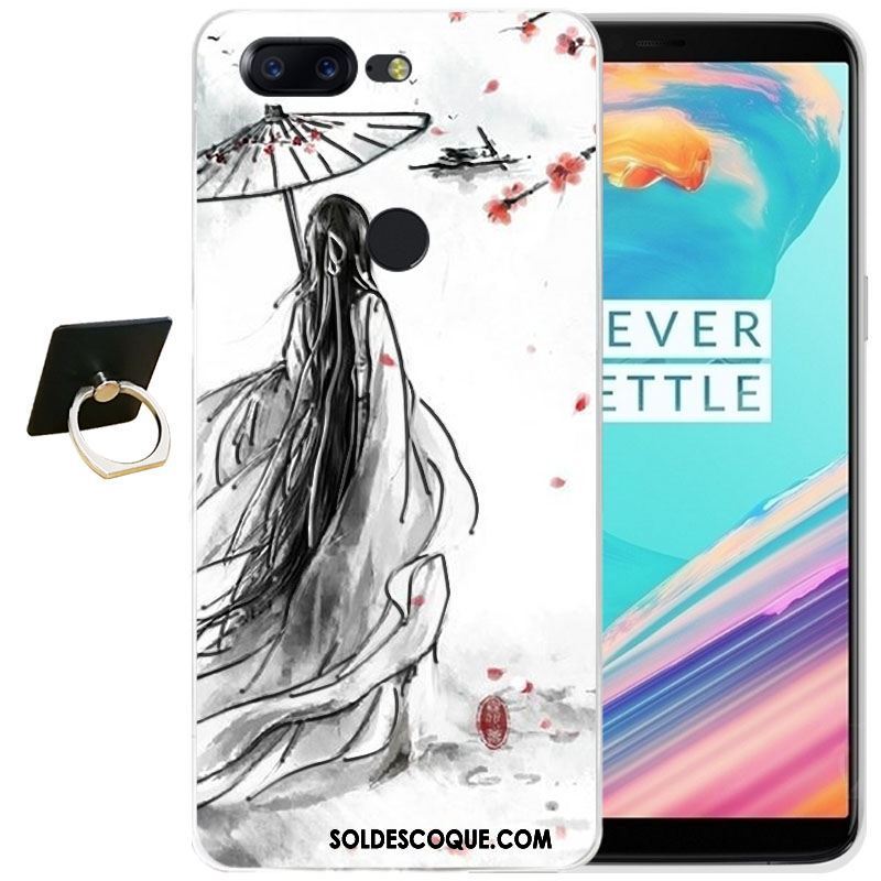 Coque Oneplus 5t Fluide Doux Silicone Étui Transparent Dessin Animé Pas Cher