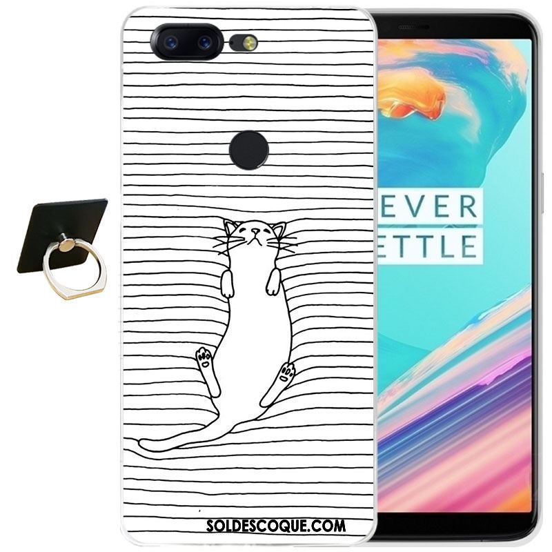 Coque Oneplus 5t Fluide Doux Silicone Étui Transparent Dessin Animé Pas Cher