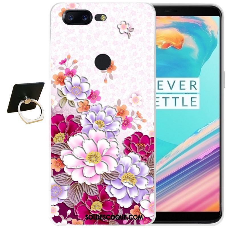 Coque Oneplus 5t Fluide Doux Silicone Étui Transparent Dessin Animé Pas Cher