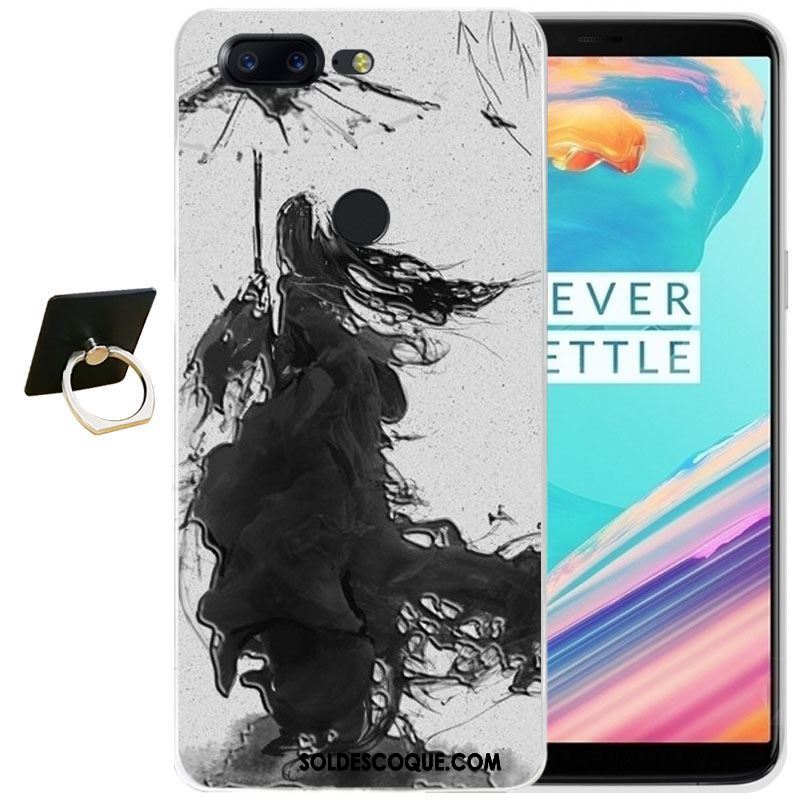 Coque Oneplus 5t Fluide Doux Silicone Étui Transparent Dessin Animé Pas Cher