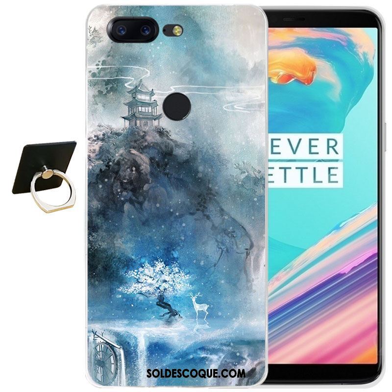 Coque Oneplus 5t Fluide Doux Silicone Étui Transparent Dessin Animé Pas Cher