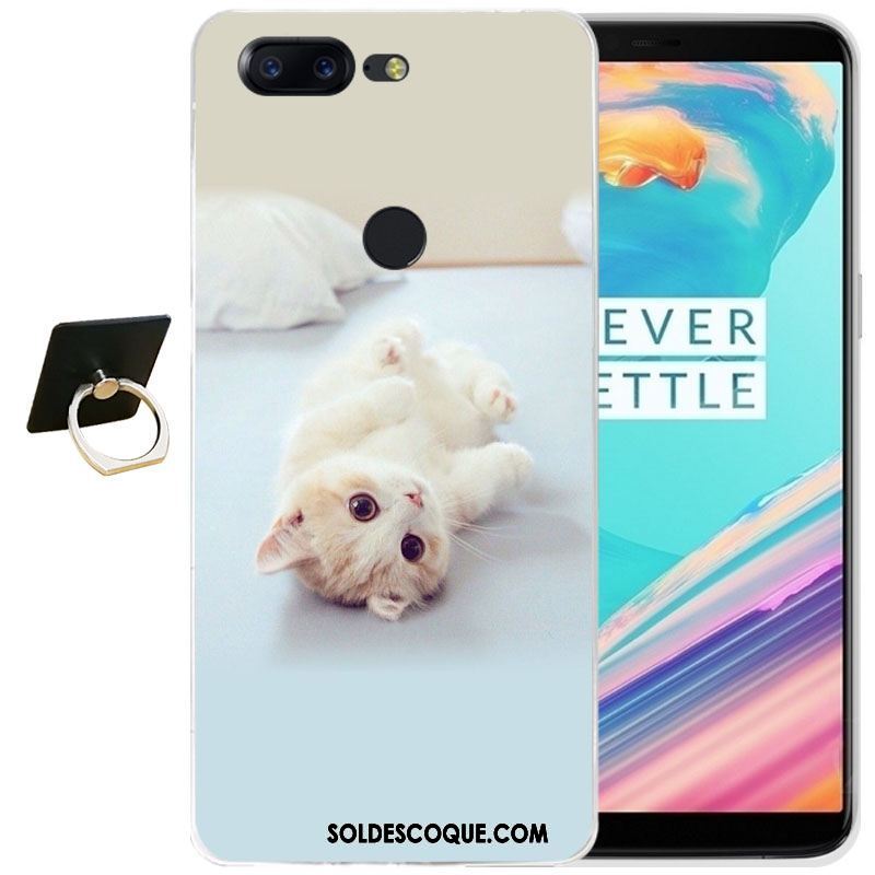 Coque Oneplus 5t Fluide Doux Silicone Étui Transparent Dessin Animé Pas Cher