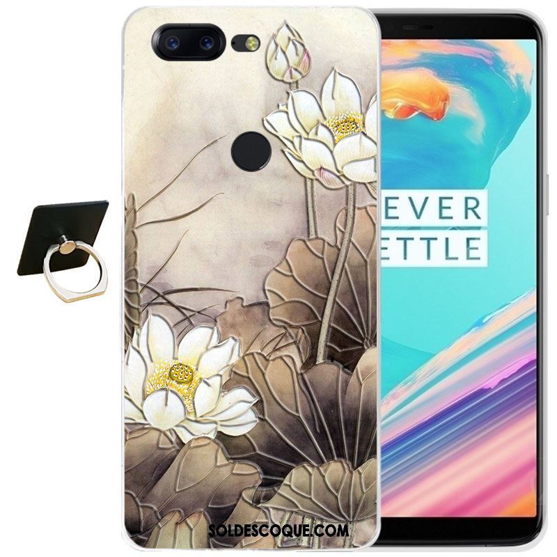 Coque Oneplus 5t Fluide Doux Silicone Étui Transparent Dessin Animé Pas Cher