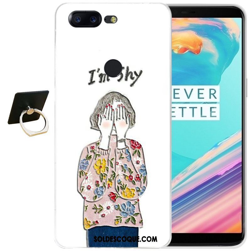 Coque Oneplus 5t Fluide Doux Silicone Étui Transparent Dessin Animé Pas Cher