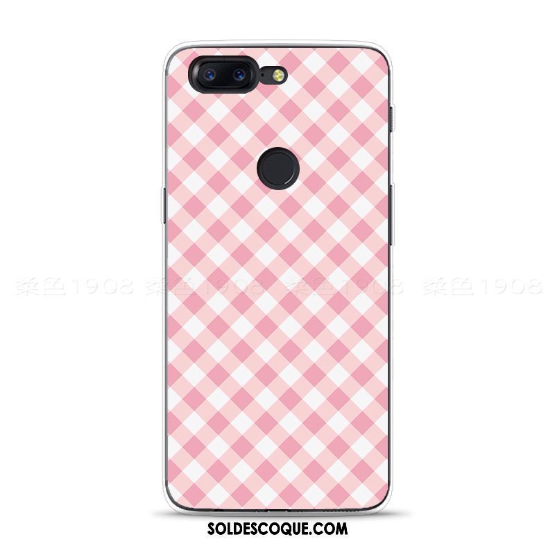 Coque Oneplus 5t Gaufrage Frais Petit Fluide Doux Rose Housse En Vente