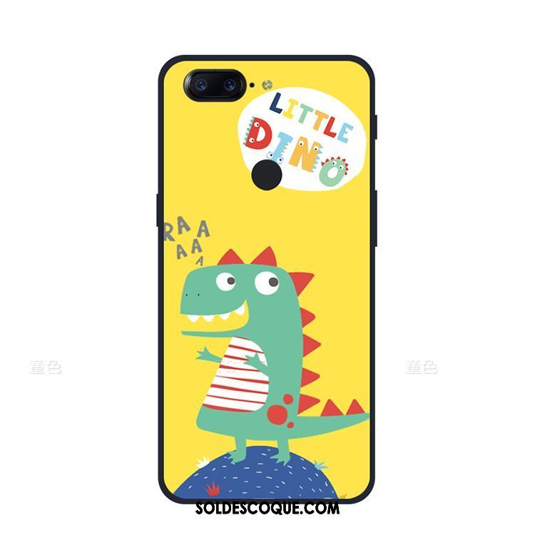 Coque Oneplus 5t Jaune Dessin Animé Net Rouge Téléphone Portable Créatif Pas Cher