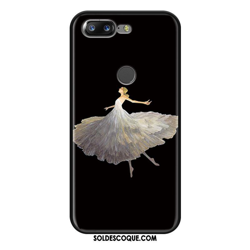 Coque Oneplus 5t Mode Ballet Téléphone Portable Gaufrage Noir France