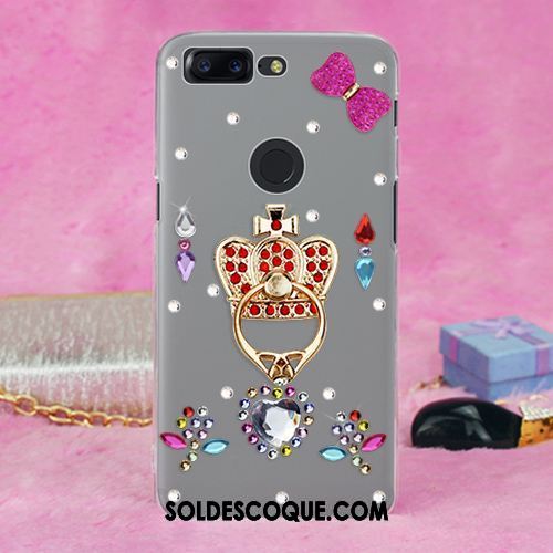 Coque Oneplus 5t Ornements Suspendus Strass Étui Fluide Doux Téléphone Portable Housse En Vente