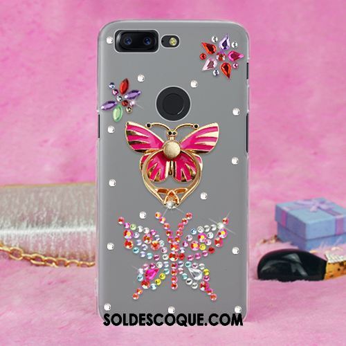 Coque Oneplus 5t Ornements Suspendus Strass Étui Fluide Doux Téléphone Portable Housse En Vente