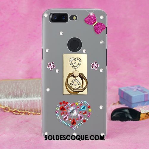 Coque Oneplus 5t Ornements Suspendus Strass Étui Fluide Doux Téléphone Portable Housse En Vente