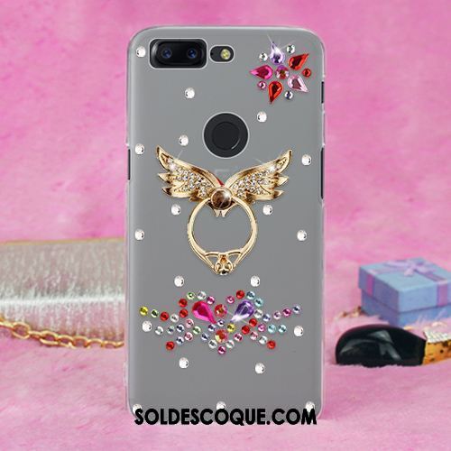 Coque Oneplus 5t Ornements Suspendus Strass Étui Fluide Doux Téléphone Portable Housse En Vente