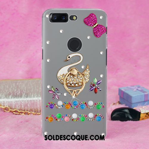 Coque Oneplus 5t Ornements Suspendus Strass Étui Fluide Doux Téléphone Portable Housse En Vente