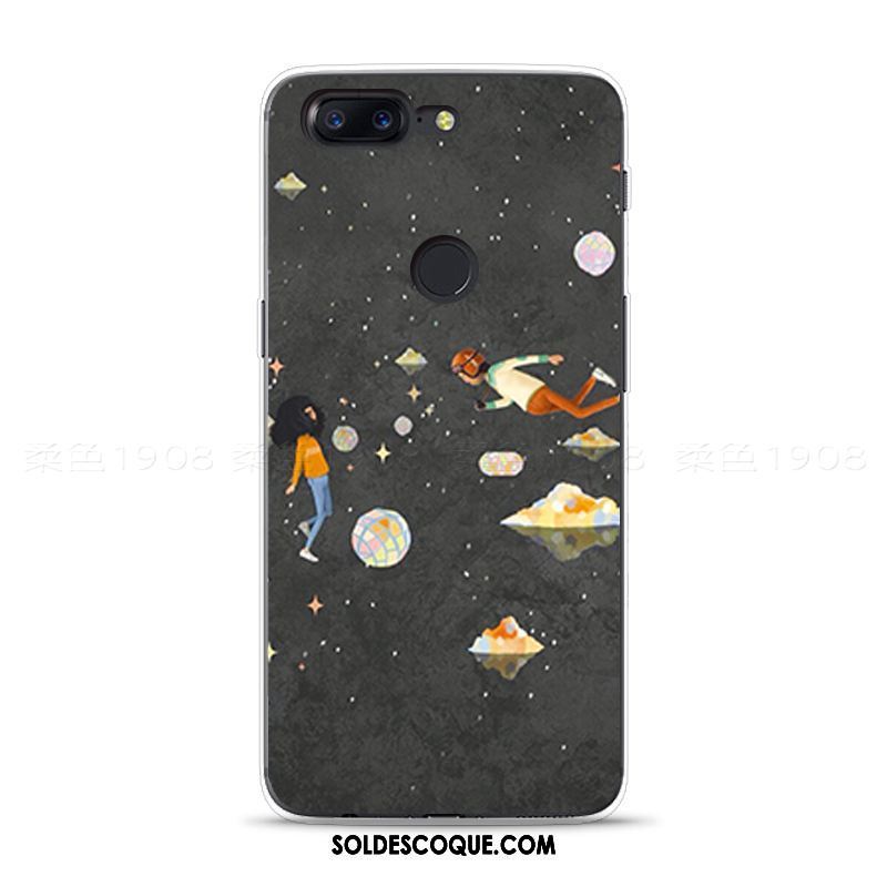 Coque Oneplus 5t Tout Compris Gaufrage Mois Fluide Doux Art Pas Cher