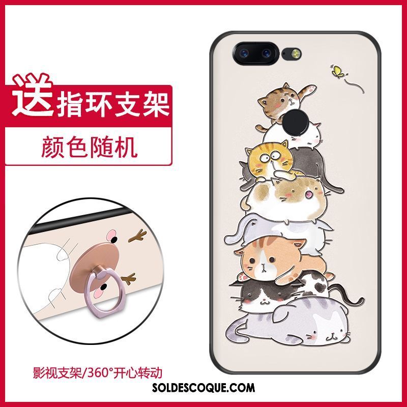 Coque Oneplus 5t Tout Compris Étui Rose Dessin Animé Incassable Pas Cher