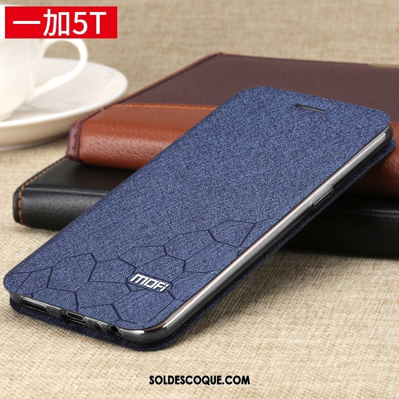 Coque Oneplus 5t Tout Compris Étui Étui En Cuir Or Téléphone Portable Housse Pas Cher