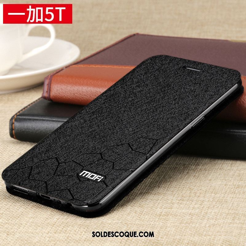 Coque Oneplus 5t Tout Compris Étui Étui En Cuir Or Téléphone Portable Housse Pas Cher