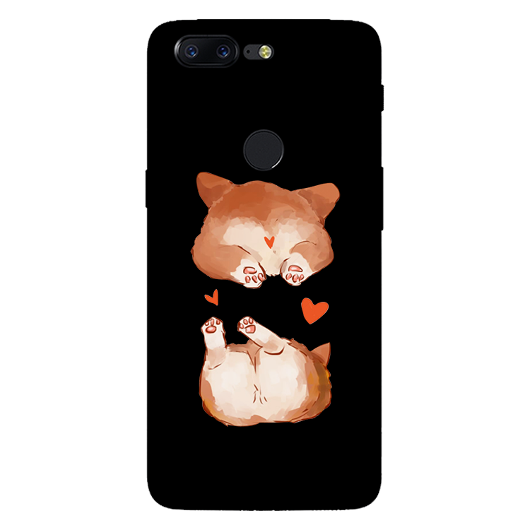 Coque Oneplus 5t Téléphone Portable Chiens Incassable Gaufrage Noir En Ligne