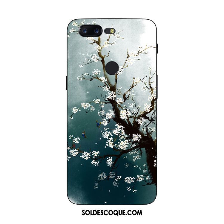 Coque Oneplus 5t Vert Vent Fleur Téléphone Portable Étui En Vente